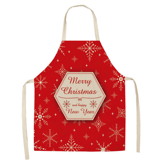 Noel | Red Tartan Reindeer Christmas Apron Unisex