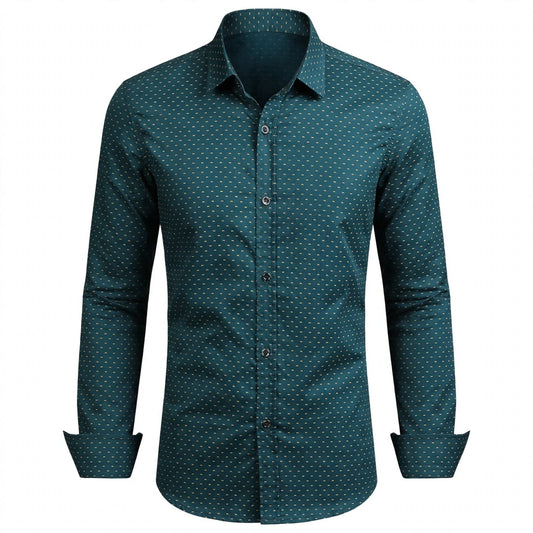 Ronan Yelverton | Dot Print Long Sleeve Shirt For Men