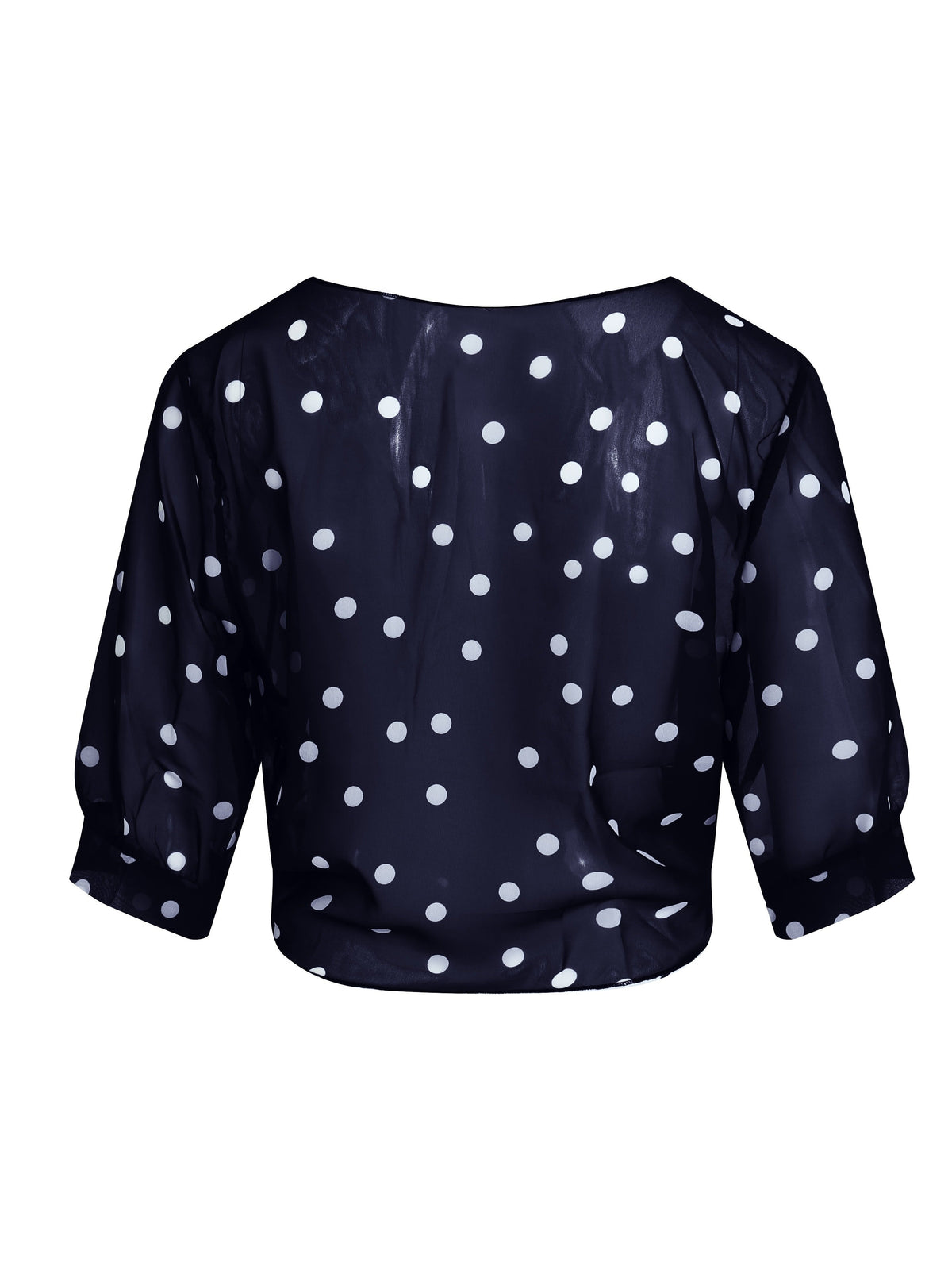 Bianca Whitaker | Polka Dot Tie-Front Blouse For Women