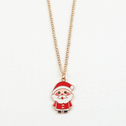 Sugarplum | Gold Cartoon Pendant Christmas Necklace For Women