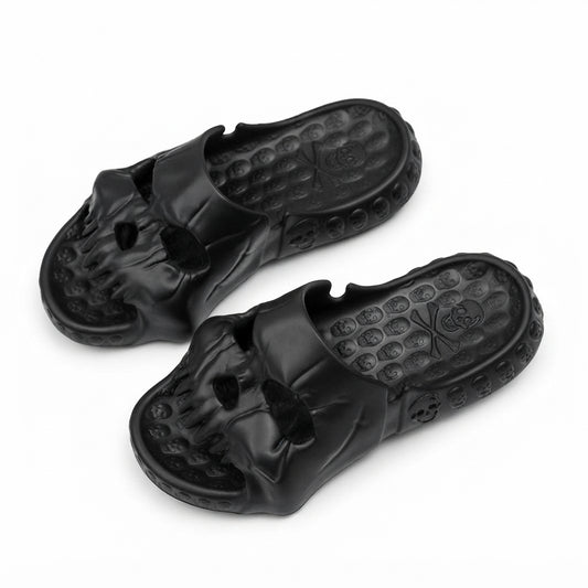 Declan Ashgrove | Skull Halloween Slippers For Men
