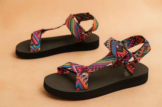 Alinta Fairhurst | Multicolour Aztec Strap Sandals For Women