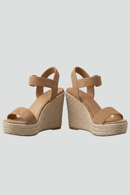 Amelia Donnelly | Suede Platform Wedge Sandals For Women
