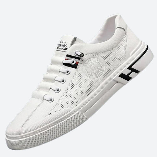 Blake Ashby | Cream Suede Court Sneakers For Men