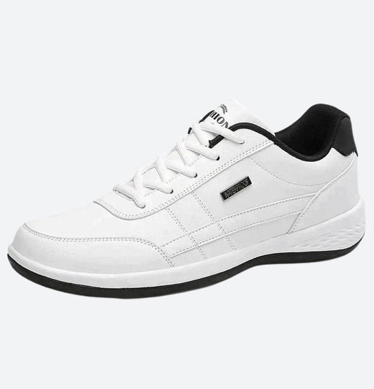 Dane Danvers | Navy And Tan Leather Trainers For Men