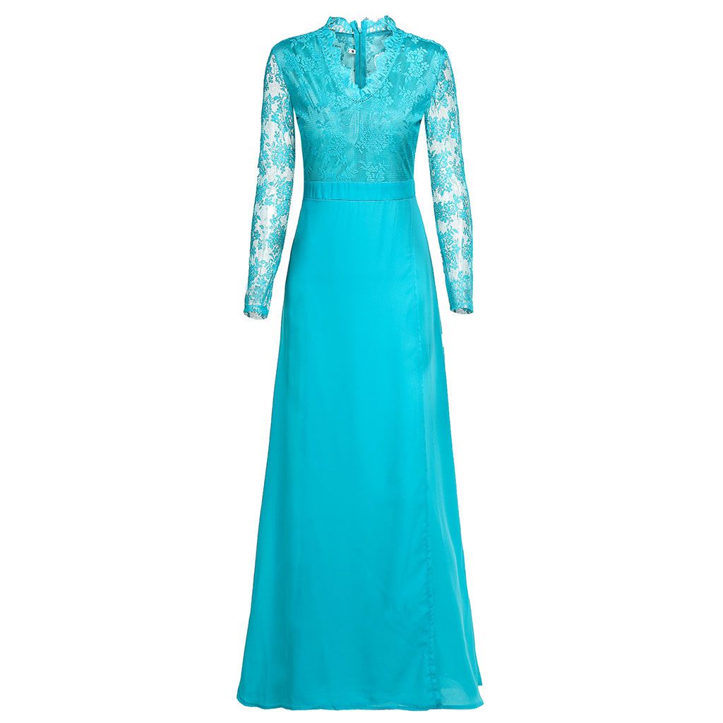 Elise Campbell | Lace V-Neck Maxi Dress For Women