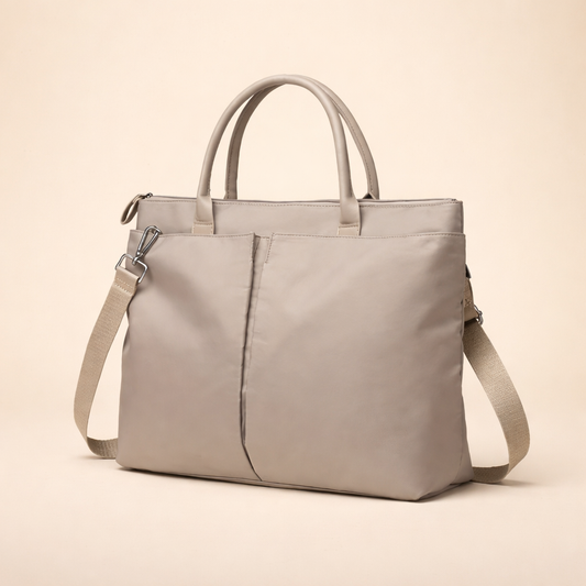 Evangeline Rutherford | Black Structured Office Tote Bag For Women