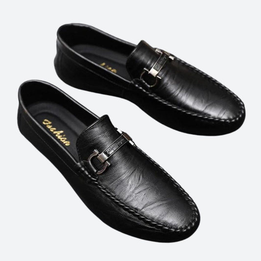 Finn Sandford | Brown Leather Bit Loafers For Men