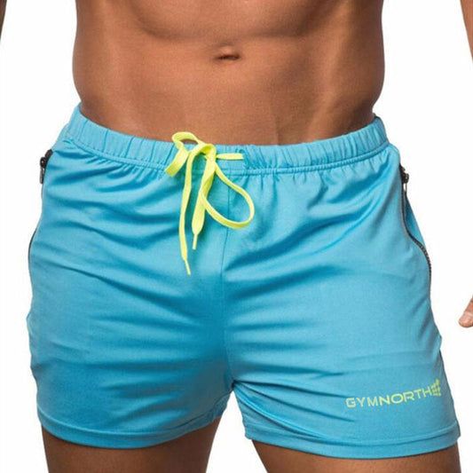 Griffin Hobbs | Grey Gym Shorts With Zip Pockets For Men