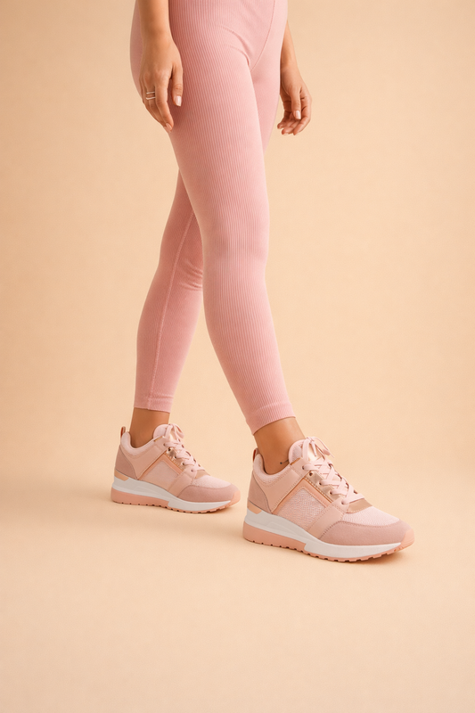 Imelda Rookwood | White Perforated Wedge Sneakers For Women
