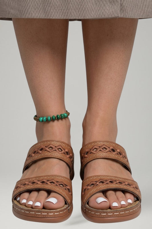 Jade Yardley | Black Woven Double Strap Slides For Women