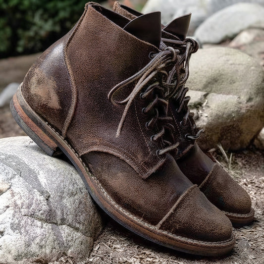 Jett Merbury | Cap Toe Lace Up Ankle Boots For Men