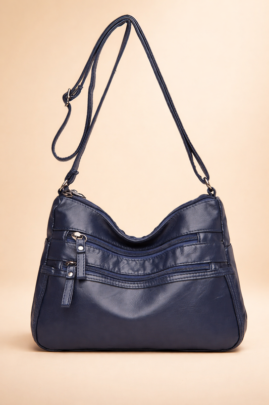 Josephine Marlow | Black Multi-Pocket Shoulder Bag For Women