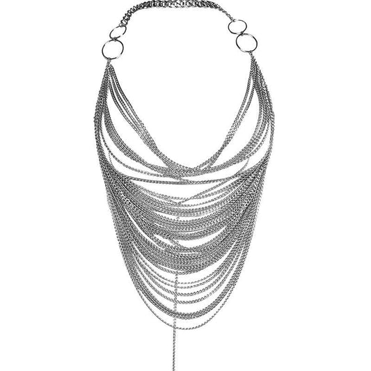 Josephine Winters | Draped Metal Chain Crop Top For Women