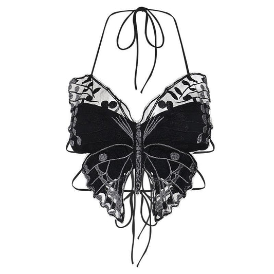 Ivy Marsh | Lace Butterfly Crop Top