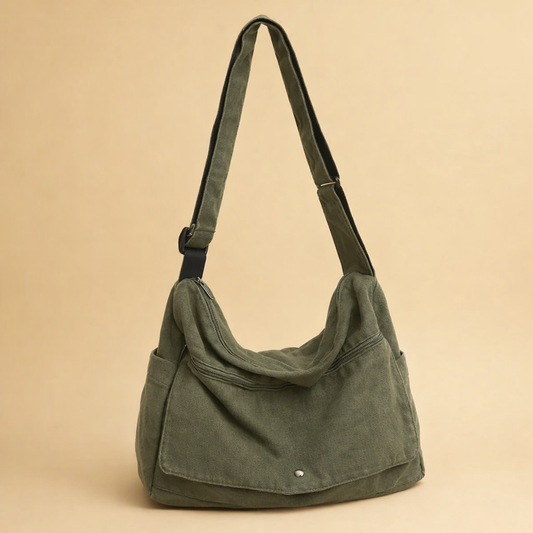 Loretta Swinburne | Beige Relaxed Hobo Shoulder Bag For Women