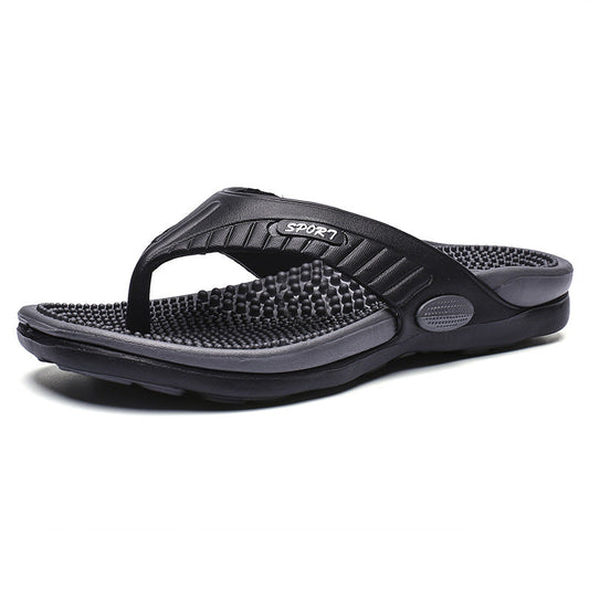 Mason Quill | Red Massage Sole Flip Flops For Men