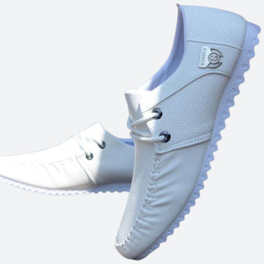 Nate Mercer | Light Blue And Black Two Tone Shoes For Men