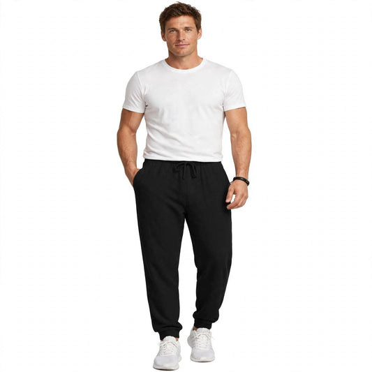 Hector Ollerenshaw | Cream Linen Look Drawstring Trousers For Men