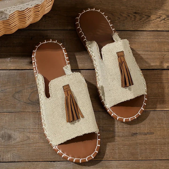 Orla Prendergast | Boho Tassel Flat Sandals For Women