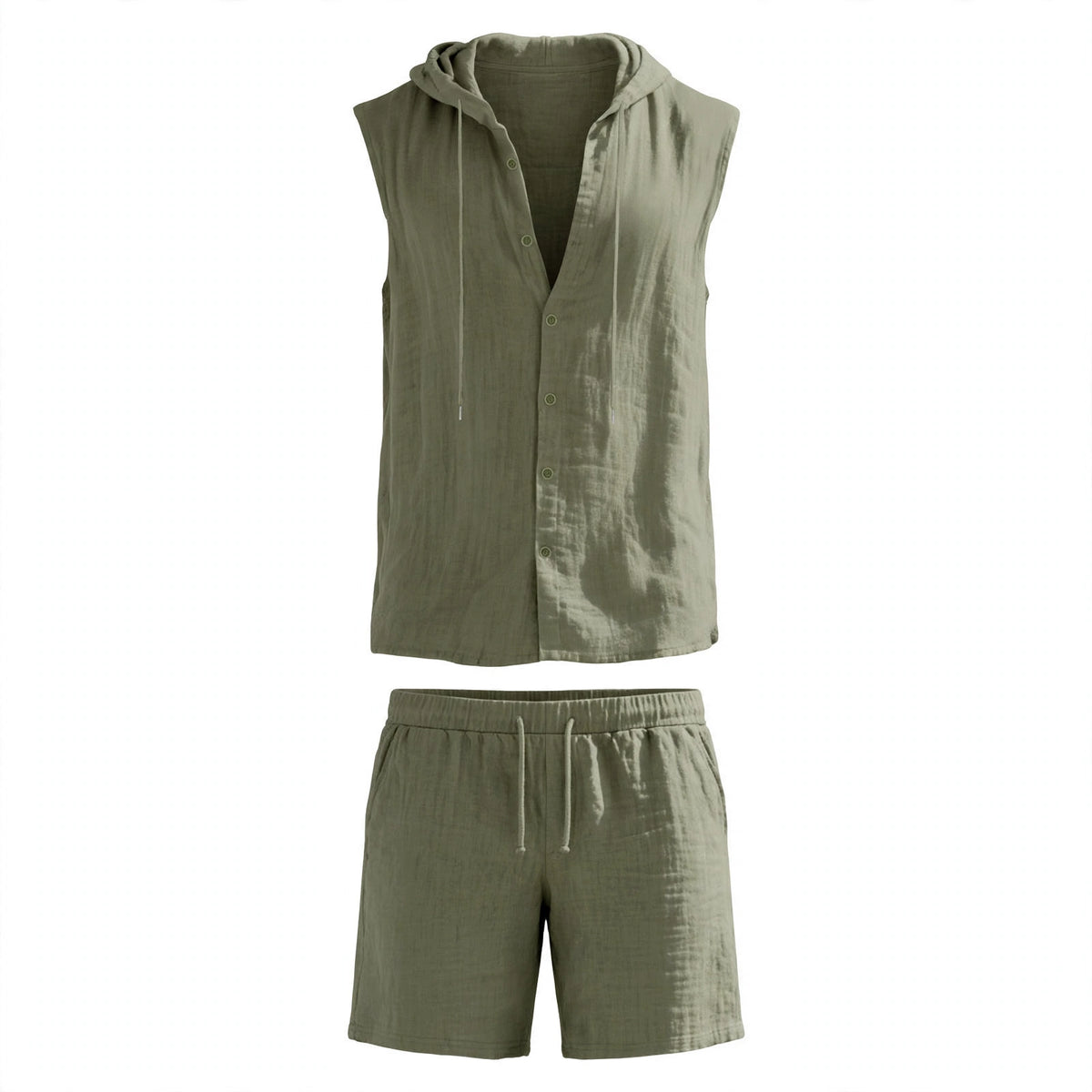 Gregor Norbury | Sleeveless Shirt And Shorts Set For Men
