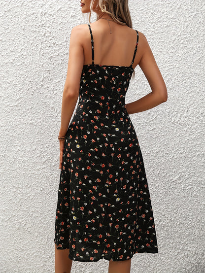 Charlotte Mitchell | Floral Summer Dress With Side Slit For Women