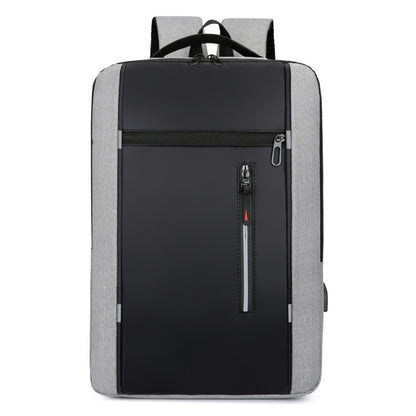 Slim USB Business Laptop Backpack - Grey