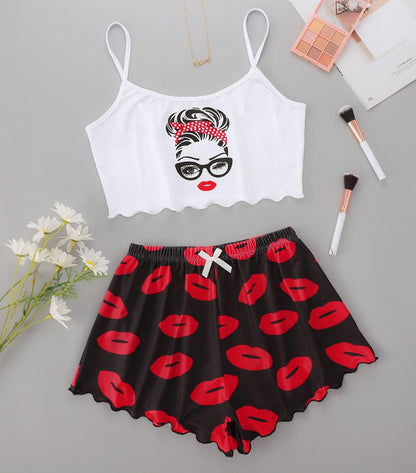 Aubrey Pettifer | Cookie Print Cami Pyjama Set For Women