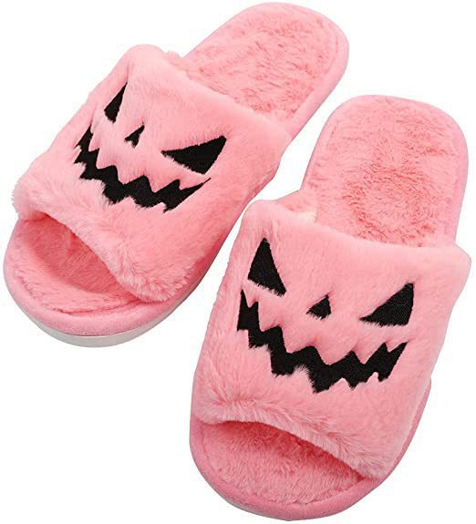 Beatrix Sloane | Plush Pumpkin Halloween Slippers For Women