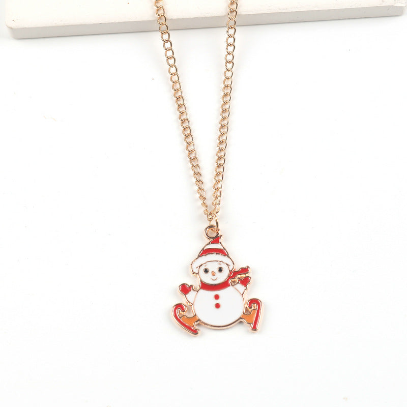 Sugarplum | Gold Cartoon Pendant Christmas Necklace For Women
