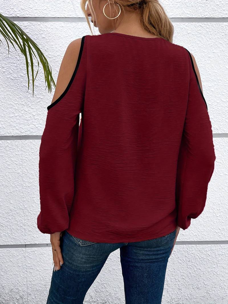 Naomi Whitlock | Square-Neck Colourblock Blouse For Women