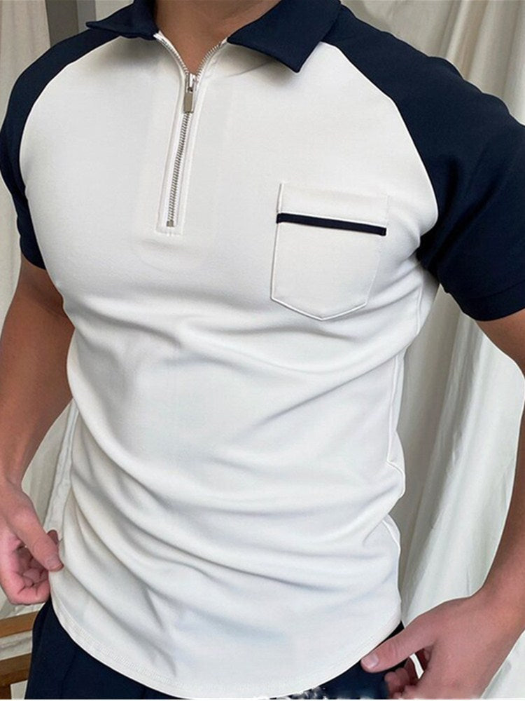 Desmond Rutherglen | Zip Polo Shirt For Men