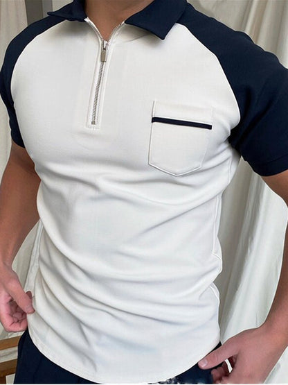 Desmond Rutherglen | Zip Polo Shirt For Men