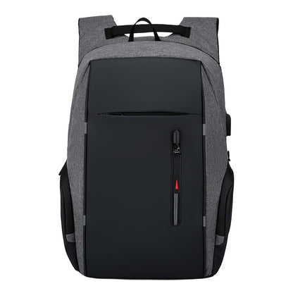 Water-Resistant USB Laptop Backpack - Grey
