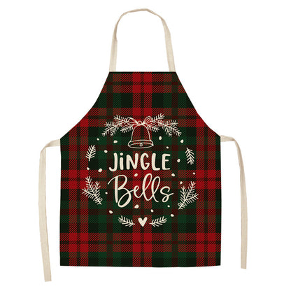 Noel | Red Tartan Reindeer Christmas Apron Unisex