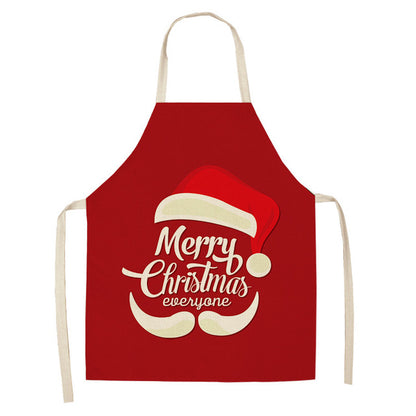 Yule | Red Snowman Print Christmas Apron Unisex