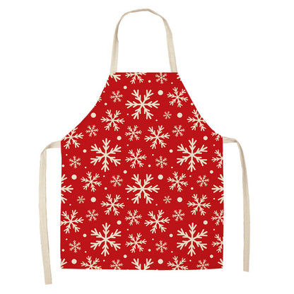 Noel | Red Tartan Reindeer Christmas Apron Unisex