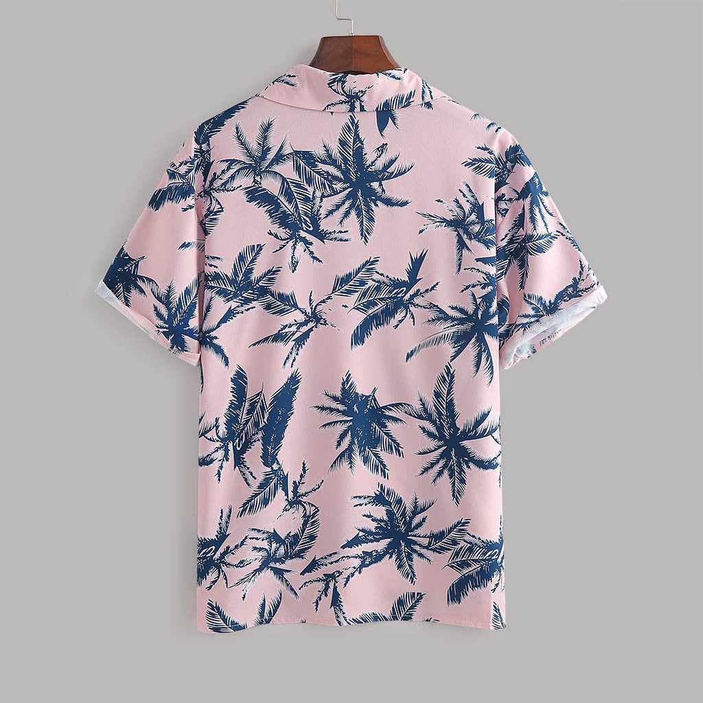 Peregrine Wisbech | Palm Print Shirt And Shorts Set For Men