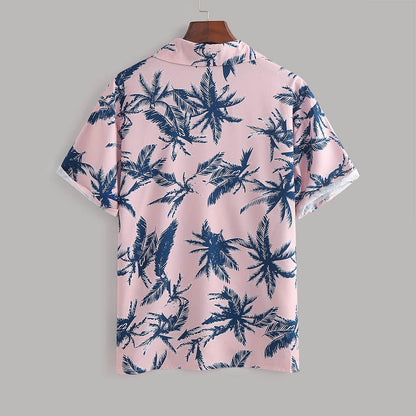 Peregrine Wisbech | Palm Print Shirt And Shorts Set For Men