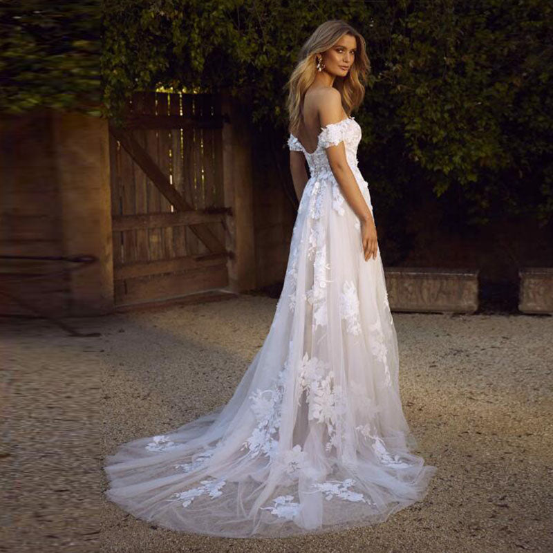 Harper Wilson | Off-Shoulder Lace Wedding Dress For Women