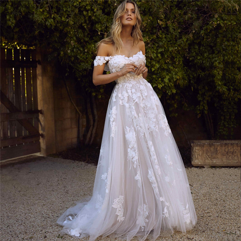 Harper Wilson | Off-Shoulder Lace Wedding Dress For Women