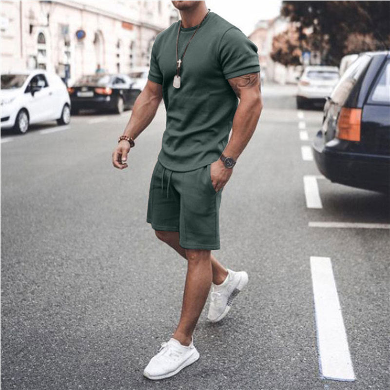 Sonny Bracewell | Pink T-Shirt And Shorts Set For Men