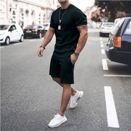 Sonny Bracewell | Pink T-Shirt And Shorts Set For Men