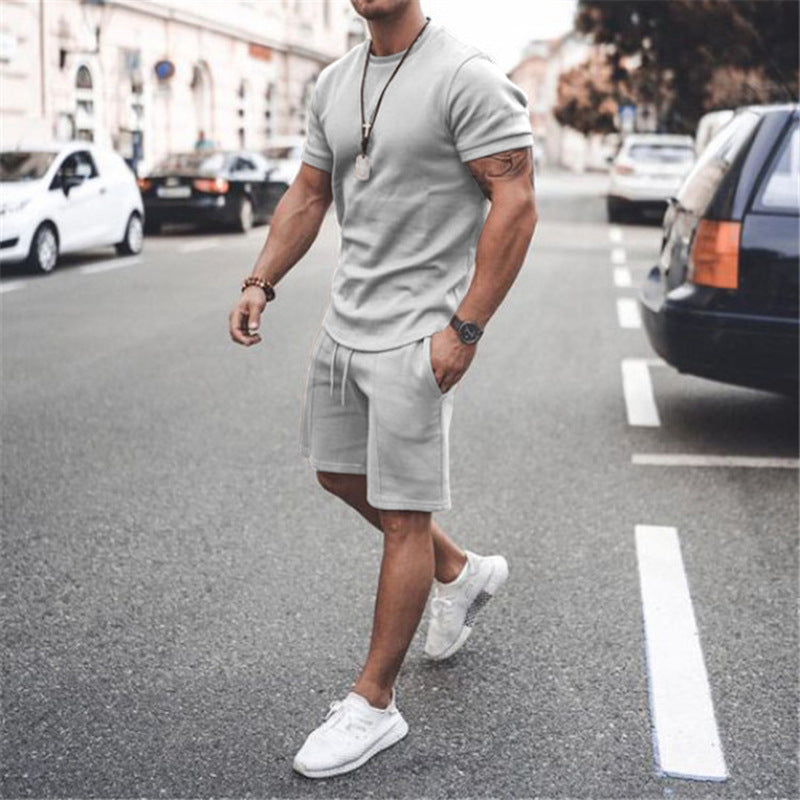 Sonny Bracewell | Pink T-Shirt And Shorts Set For Men