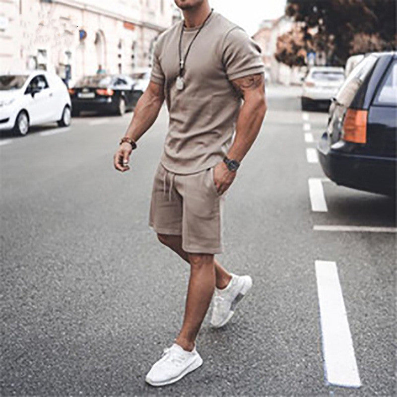 Sonny Bracewell | Pink T-Shirt And Shorts Set For Men