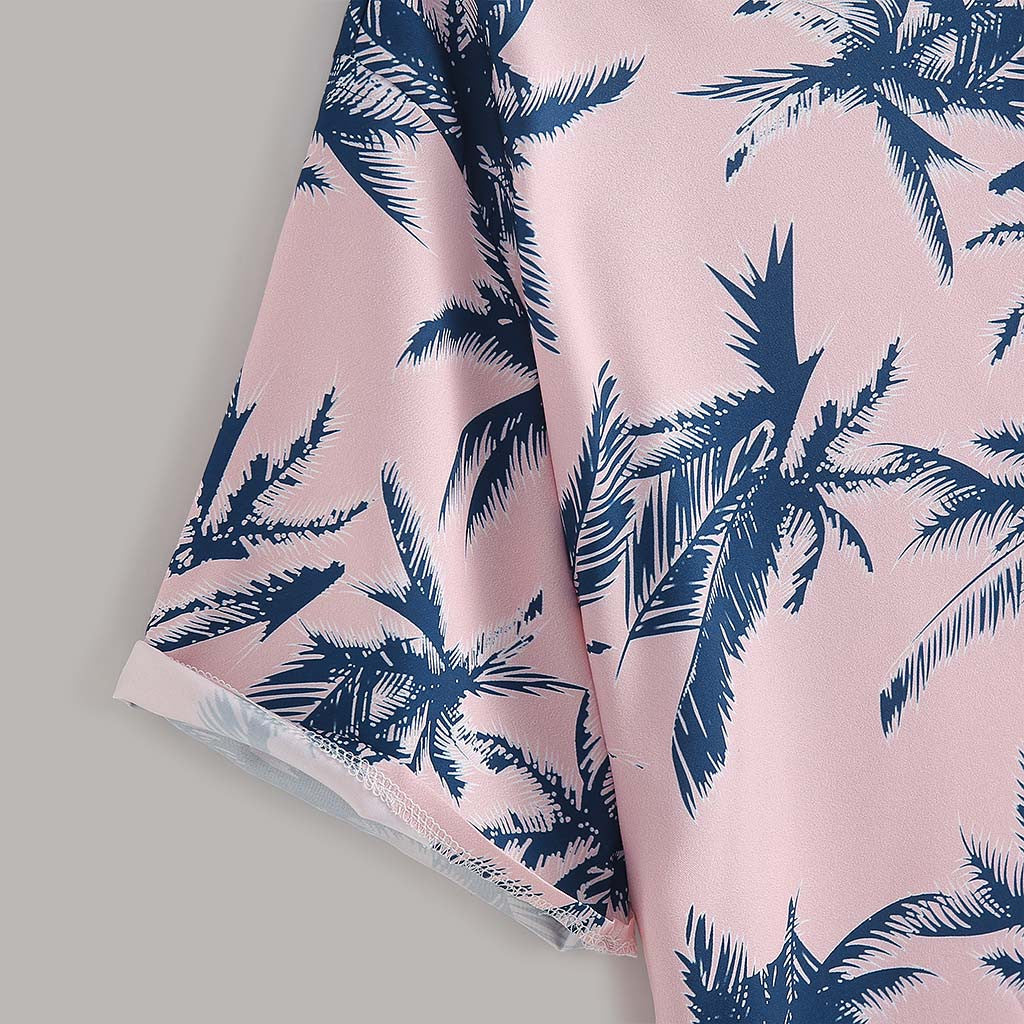 Peregrine Wisbech | Palm Print Shirt And Shorts Set For Men