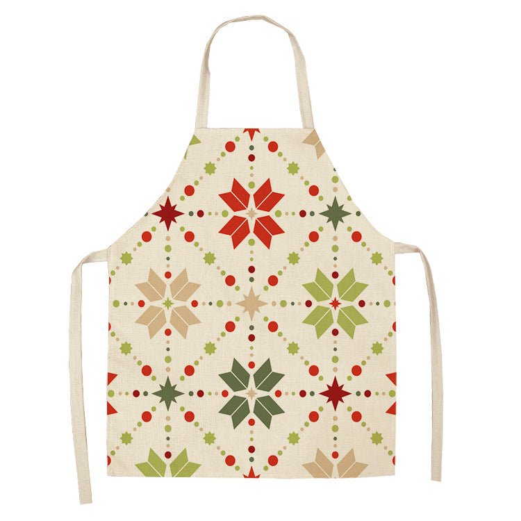 Noel | Red Tartan Reindeer Christmas Apron Unisex