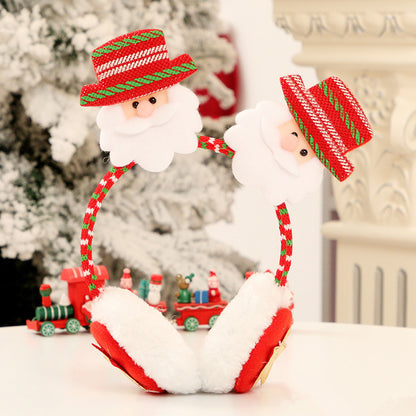 Holly Berry | Red Santa Face Christmas Earmuff Headband Unisex