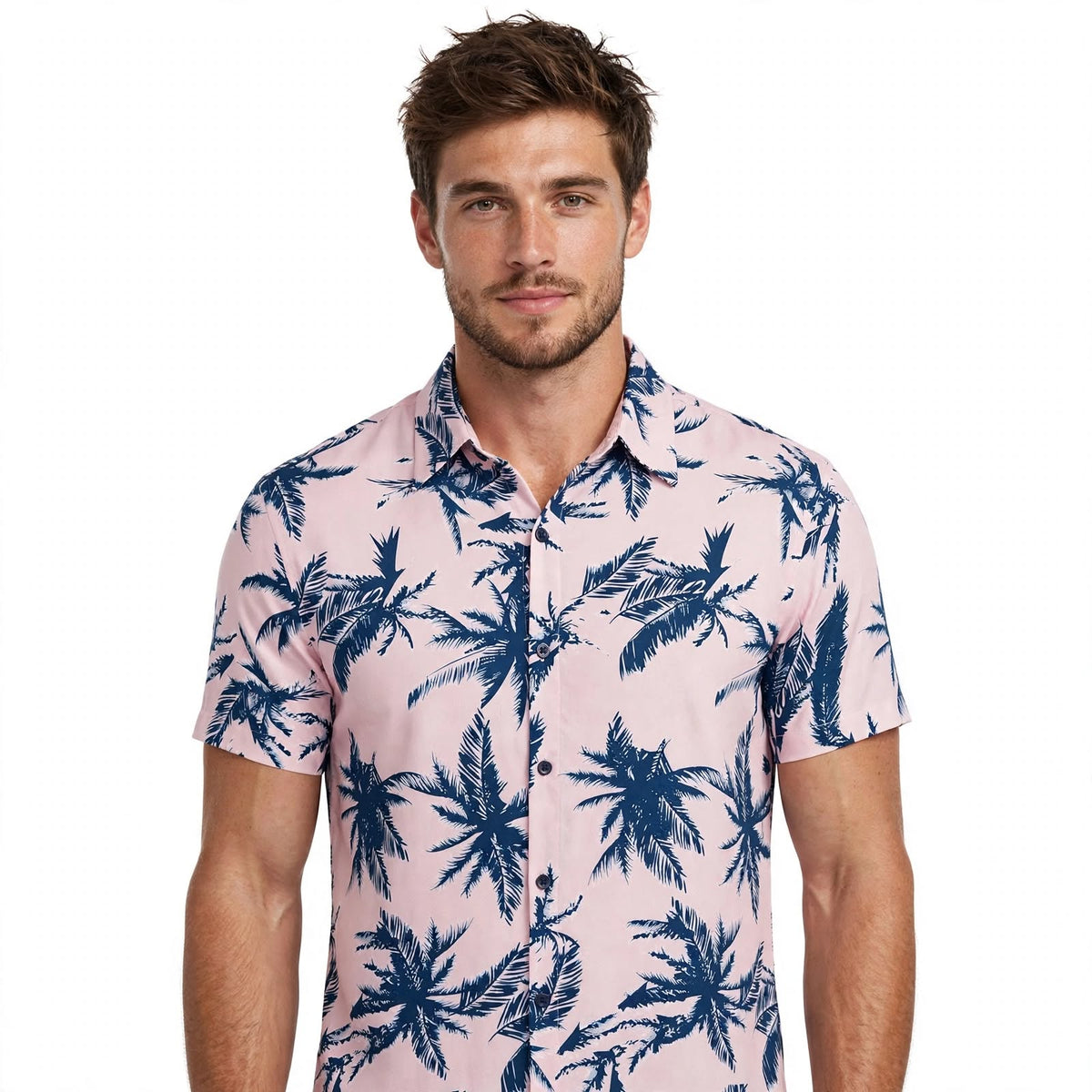 Peregrine Wisbech | Palm Print Shirt And Shorts Set For Men