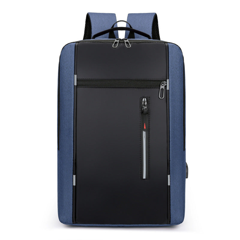Slim USB Business Laptop Backpack - Blue